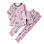 cheap Pajamas-Kids Boys 2 Pieces Pajama Sets Long Sleeve Purple floral (plus velvet) Green radish (plus velvet) Pink rainbow (plus velvet) Graphic Crewneck Spring Fall Adorable Home 7-13 Years