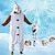 levne Kigurumi pyžama-Dětské Dospělé Pyžamo Kigurumi Noční přádlo Sněhulák Zvíře Overalová pyžama Legrační kostým Flanel Kostýmová hra Pro Dámy a pánové Chlapci a dívky Vánoce Oblečení na spaní pro zvířata Karikatura