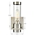 Недорогие Бра-Imodern настенный светильник, никель, 1 шт., настенное освещение для ванной комнаты, настенное освещение с цилиндрическим прозрачным стеклянным плафоном для ванной комнаты, 110-240 В
