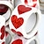 voordelige Bruiloftdecoraties-500 stks/rol glitter hart stickers rood liefde scrapbooking zelfklevende sticker voor Valentijnsdag huwelijkscadeau doos zak decoratie verjaardag moederdag vrouwendag wit Valentijnsdag cadeau