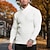 cheap Men&#039;s Pullover Sweater-Men&#039;s Sweater Pullover Sweater Jumper Cable Waffle Knit Knitted Solid Color Stand Collar Stylish Basic Daily Holiday Clothing Apparel Fall Winter Black White M L XL