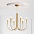 Недорогие Люстры-свечи-Овальная люстра, 6/9 ламп, высококачественная латунь, современный светильник, потолочный светильник, подходит для столовой, столовой, 110-240 В