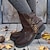 cheap Ankle Boots-Women&#039;s Boots Slouchy Boots Booties Ankle Boots Riding Boots Outdoor Work Daily Booties Ankle Boots Winter Low Heel Round Toe Vintage Luxurious Industrial Style PU Zipper Black Brown Grey