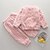 cheap Pajamas-Toddler Girls&#039; Pajama Set Long Sleeve Black White Pink Solid Color Crewneck Fall Winter Active Home 3-7 Years