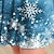 levne dívčí 3D šaty-dívčí 3D kostkované sněhové vločkové šaty s dlouhým rukávem 3D tisk podzim zimní sporty a outdoor denní dovolená roztomilý ležérní krásné děti 3-12 let ležérní šaty šaty nad kolena polyester