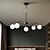 cheap Cluster Design-LED Pendant Light Chandelier Gold Black 70cm Modern Globe Design 5 Heads Hanging Light for Bedroom Living Room 110--240V