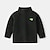 cheap Tees &amp; Shirts-Toddler Boys T shirt Tee Solid Color Long Sleeve Zipper Cotton Children Top Outdoor Fashion Adorable Daily Spring Fall Black 3-7 Years