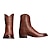 levne Cowboy &amp; Western Boots-Pánské Boty Kovbojské boty Retro Jezdecké boty Chůze Na běžné nošení Bristké Denní PU Kotníčkové Světle hnědá Tmavěhnědá Černá Podzim Zima