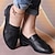 ieftine Mocasini de Damă-Pentru femei Slip-On-uri Mocasini Pantofi de confort Zilnic Culoare solidă Iarnă Toc Îndesat Vârf rotund Modă Casual Confortabili Plimbare PU Loafer Negru Bej Cafea