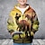 preiswerte 3D-Oberbekleidung für Jungen-Jungen 3D Dinosaurier Kapuzenshirt Mantel Oberbekleidung Langarm 3D-Druck Herbst Winter Modisch Strassenmode Cool Polyester kinderkleidung 3-12 Jahre Outdoor Casual Täglich Regular Fit