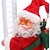 abordables Figuras coleccionables-Papá Noel trepador, juguete navideño, Papá Noel trepador eléctrico, escalera eléctrica navideña, Papá Noel trepando, juguete navideño divertido, figura musical de Papá Noel trepador (escalera de color aleatorio)