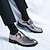 Χαμηλού Κόστους Ανδρικά Oxfords-Ανδρικά Οξφόρδη Ρετρό Τα επίσημα παπούτσια Μεταλλικά Παπούτσια Περπάτημα Καθημερινό Καθημερινά Δέρμα Άνετο Μποτίνια Μοκασίνια Μαύρο Ασημί Χρυσό Άνοιξη Φθινόπωρο