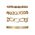 preiswerte Armbänder-4 Stück Damen Gliederkette Kreis verdrehen Stilvoll Europäisch Rockig Aleación Armband Schmuck Silber / Gold Für Strasse Täglich