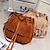 cheap Crossbody Bags-Women&#039;s Crossbody Bag Shoulder Bag Bucket Bag Faux Suede Outdoor Daily Holiday Tassel Large Capacity Lightweight Durable Solid Color Black Brown khaki