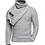 billiga cardigan tröja för män-Herr Tröja Kofta Polotröja Sticka Knapp Stickat Ensfärgat Polokrage Stylish Vintagestil Kläder Höst Vinter Svart Vit S M L
