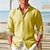 cheap Men&#039;s Hawaiian Shirt-Floral Casual Men&#039;s Shirt Daily Wear Going out Weekend Fall &amp; Winter Turndown Long Sleeve White, Green, Khaki S, M, L Slub Fabric Shirt