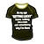 billige herre 3d t-shirt-Herre T-shirt T-Shirts Grafisk Bogstaver Rund hals Tøj 3D-udskrivning udendørs Afslappet Kortærmet Trykt mønster Årgang Mode Designer