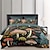 cheap Exclusive Design Bedding-100% Cotton Mushroom Forest Mexican Folk Art Pattern Comforter Set Soft 3-Piece Luxury Bedding Set Home Decor Gift