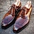 Χαμηλού Κόστους Ανδρικά Oxfords-Ανδρικά Οξφόρδη Ρετρό Τα επίσημα παπούτσια Bullock Παπούτσια Φόρεμα Παπούτσια Περπάτημα Βρετανικό Γραφείο &amp; Καριέρα Πάρτι &amp; Βραδινή Έξοδος PU Ζεστό Μασάζ Φορέστε Αντίσταση Δαντέλα μέχρι πάνω Καφέ