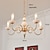ieftine Candelabre-candelabru 1/3/5 lumini alamă ceramică corp de iluminat suspendat pentru acasă dormitor lumina pandantiv în stil european plafon reglabil pentru masă 110-240v