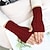 Недорогие отопление охлаждение-Монохромные вязаные перчатки, короткие теплые перчатки на половину пальца, эластичные перчатки без пальцев с сенсорным экраном, осенне-зимние перчатки