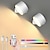 billige LED-kabinettlys-led veggmontert lys 2 stk med fjernkontroll, sensorpucklampe 3000 mah oppladbart batteridrevet, tri-farget dimbar magnetisk 360° rotasjon trådløs lys for soverommet