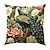 cheap Animal Style-Peacock Floral Double Side Pillow Cover 1PC Soft Decorative Square Cushion Case Pillowcase for Bedroom Livingroom Sofa Couch Chair