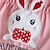 billige Yttertøy-Barn Jente Pufferjakke Tegneserie Aktiv Glidelås utendørs Frakk Yttertøy 2-8 år Høst Sløyfe kanin pluss vindjakke i fløyel rød Sløyfe kanin pluss vindjakke i fløyel rosa