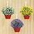 cheap Artificial Flowers &amp; Vases-1pc Random Color Artificial Flower Fake Outdoor UV Resistant Plants Faux Plastic Greenery Shrubs Indoor Outside Hanging Planter Home Kitchen Office Wedding Garden Decor