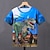 billiga pojkes 3d t-shirts-pojkar 3d dinosaurie skjorta kortärmad 3d print höst aktiv sport mode polyester barn 3-12 år utomhus casual daglig normal passform