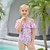 cheap Swimwear-Kids Girls&#039; Swimsuit Training Graphic Active Bathing Suits 7-13 Years Summer Pink