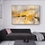 abordables Pinturas abstractas-pintura al óleo extra grande pintada a mano en color amarillo dorado, arte de pared, pintura abstracta sobre lienzo, arte moderno, pintura acrílica gris, arte de pared de gran tamaño, decoración del