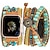 זול להקות Apple Watch-חבל קלוע בעבודת יד מותאם ל רצועת השעון של Apple Watch נשים רב שכבתי חרוזים חרוזים רצועת שעון חלופית ל 38mm 40mm 41mm 42mm 44mm 45mm 49mm iwatch Series Ultra 8 7 6 SE 5 4 3 2 1