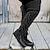 Χαμηλού Κόστους Καουμπόη και δυτικές μπότες-Γυναικεία Μπότες Μπότες καουμπόι δυτικές Παπούτσια σουέτ Μεγάλα Μεγέθη ΕΞΩΤΕΡΙΚΟΥ ΧΩΡΟΥ Καθημερινά Συμπαγές Χρώμα Μπότες Πάνω από το Γόνατο Μπότες μηρών Φούντα Τακούνι Σφήνα Κρυφό τακούνι