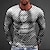 cheap Men&#039;s 3D T-shirts-Graphic Technology Fashion Designer Casual Men&#039;s 3D Print T shirt Tee Sports Outdoor Holiday Going out T shirt Black / White Black Red Long Sleeve Crew Neck Shirt Spring &amp;  Fall Clothing Apparel S M
