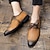 levne Pánské oxfordky-Pánské Oxfordské Společenské boty Bullock Shoes Chůze Na běžné nošení Denní Kůže Pohodlné Kotníčkové Povaleč Žlutá Růžová Modrá Jaro Podzim