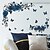 abordables Pegatinas de pared-Pegatina autoadhesiva para decoración del hogar, sala de estar, dormitorio, mariposa, Rosa Azul romántica