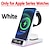 cheap Wireless Chargers-5 In 1 15W Foldable Wireless Charger Stand RGB Dock LED Clock Fast Charging Station for iPhone Samsung Galaxy Watch 5/4 S22 S21
