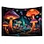 billiga Blacklight tapestries-blacklight gobeläng uv-reaktiv glöd i mörkret svamp trippy dimmig natur landskap hängande gobeläng väggkonst väggmålning för vardagsrum sovrum