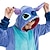 ieftine Pijamale Kigurumi-Pentru copii Adulți Pijamale Kigurumi Desene Animate Monstru albastru Animal Pijama Întreagă Farmec Costum amuzant fibră de poliester Cosplay Pentru Bărbați Pentru femei Băieți Halloween Haine de