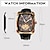 Недорогие Механические часы-Мужчины Механические часы Творчество Мода Деловые Наручные часы С автоподзаводом Отображение фаз Луны Светящийся ЗАЩИТА ОТ ВЛАГИ Кожа Часы