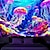 cheap Blacklight Tapestries-Jellyfish Blacklight Tapestry UV Reactive Glow in the Dark Undersea Nature Landscape Hanging Tapestry Wall Art Mural for Living Room Bedroom