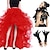 Χαμηλού Κόστους Ιστορικές &amp; Vintage Στολές-σετ με τούλι φούστα φτερό κάπα δαντέλα γάντια 3 τμχ γυναικείο ψηλόμεσο ψηλό χαμηλά στρώματα τούλι φούστα φούτερ σάλι φόρεμα κακόβουλο κοστούμι πανκ γοτθικό αποκριάτικο πάρτι καρναβάλι