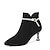 cheap Ankle Boots-Women&#039;s Boots Suede Shoes Heel Boots Outdoor Daily Solid Color Booties Ankle Boots Winter Sparkling Glitter Stiletto Heel Pointed Toe Elegant Plush Casual Faux Suede Loafer Black
