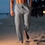ieftine pantaloni de in-Bărbați Pantaloni de in Pantaloni Pantaloni de vară Pantaloni de plajă Cordon Talie elastică Picior drept Simplu Confort Respirabil Casual Zilnic Concediu Amestec de Lână / Bumbac Modă Stil Clasic