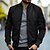 cheap Men&#039;s Jackets &amp; Coats-Men&#039;s Bomber Jacket Transition Jacket Daily Wear Windbreaker Zipper Pocket All Seasons Plain Streetwear Stand Collar Regular Black Yellow Red Army Green Dark Blue Jacket
