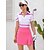 abordables Golf-Femme T-shirt POLO Rose Manche Courte Protection Solaire Top Tie Dye Tenue de golf Vêtements Tenues Porter des vêtements