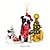 abordables Décorations d&amp;#39;arbre de Noël-Pendentif de voiture créatif, nouveau chien de noël, bonhomme de neige, ornement d&#039;arbre de noël, pendentif de sac à dos en acrylique, cadeau de noël