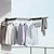 preiswerte Handtuchhalter-Handtuchhalter, Badezimmerregal, Wäscheständer, längenverstellbar, faltbar, einziehbares Kabel, zeitgenössisch, modern, Aluminium, Badezimmer, Wandmontage