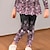 baratos conjuntos 3d de menina-Para Meninas 3D Floral Camiseta e legging Conjunto de vestido com babados Manga Longa Impressão 3D Outono Inverno Ativo Moda Diário Poliéster Infantil 3-12 anos Ao ar livre Encontro Férias Normal